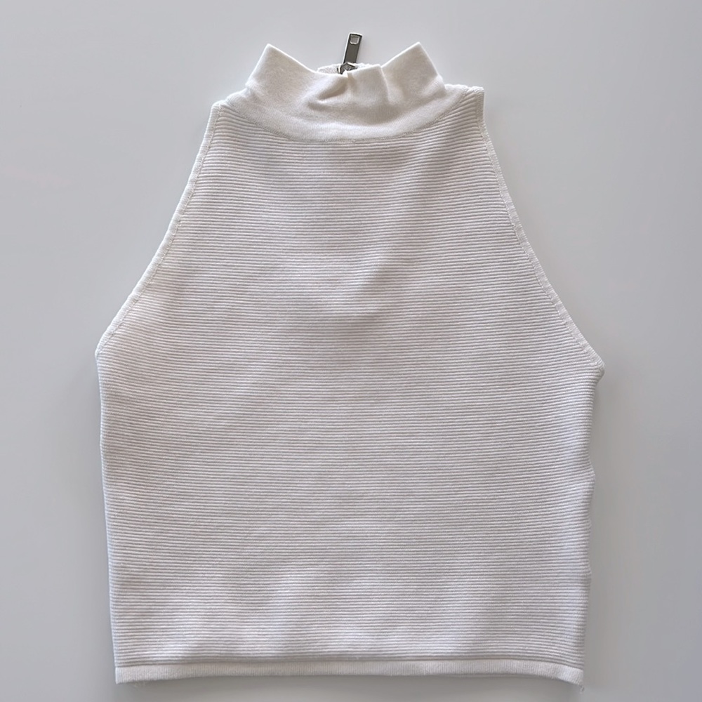 White crop top